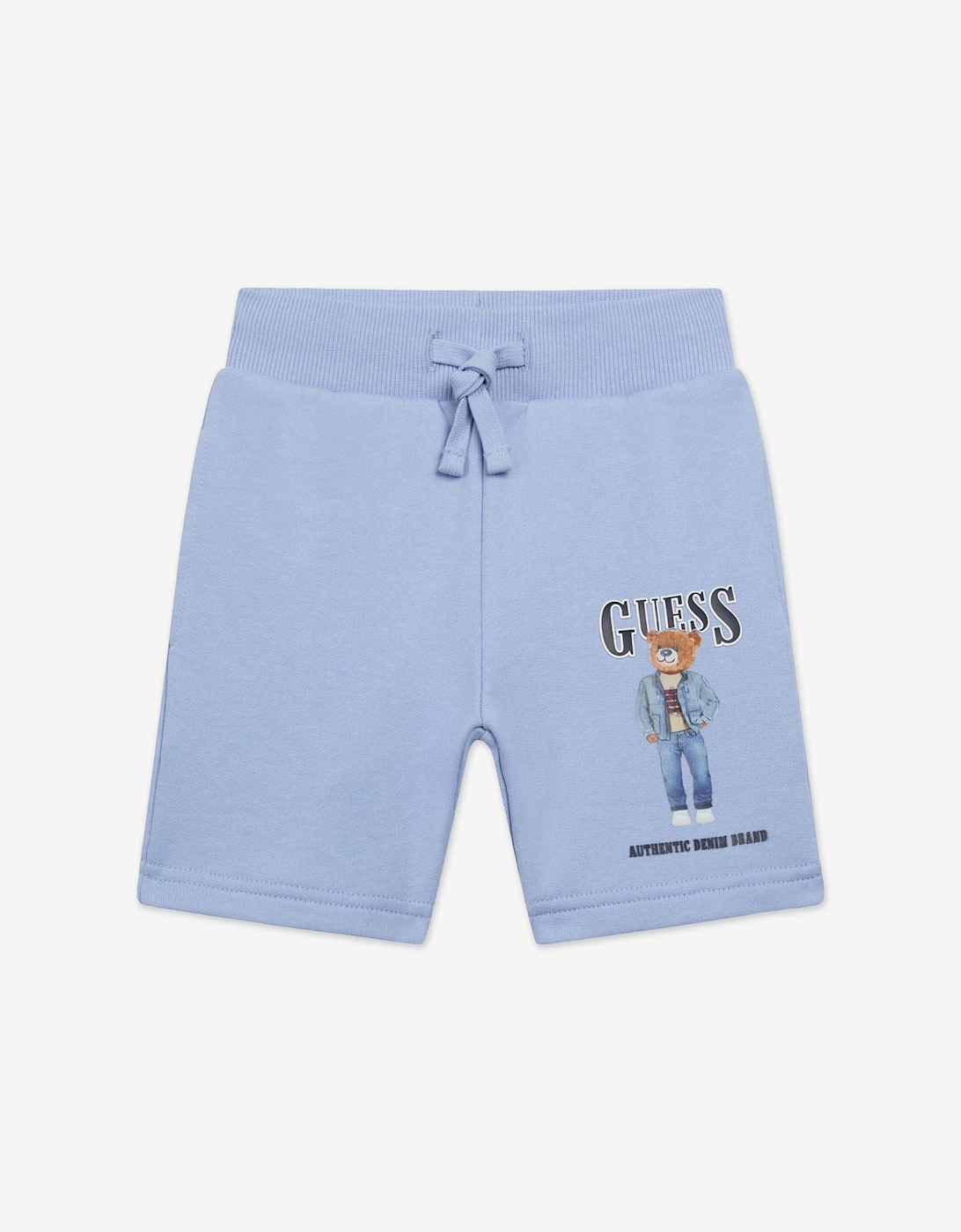 Boys Bear Logo Shorts in Blue, 5 of 4