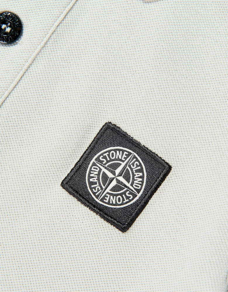 Boys Compass Patch Polo Shirt in Grey