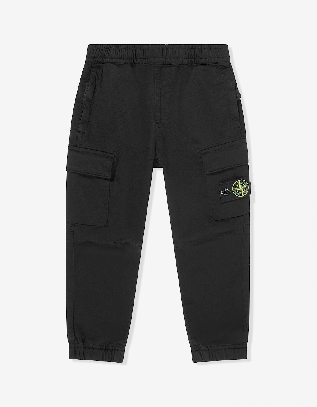 Boys Regular Tapered Cargo Trousers in Black, 5 of 4