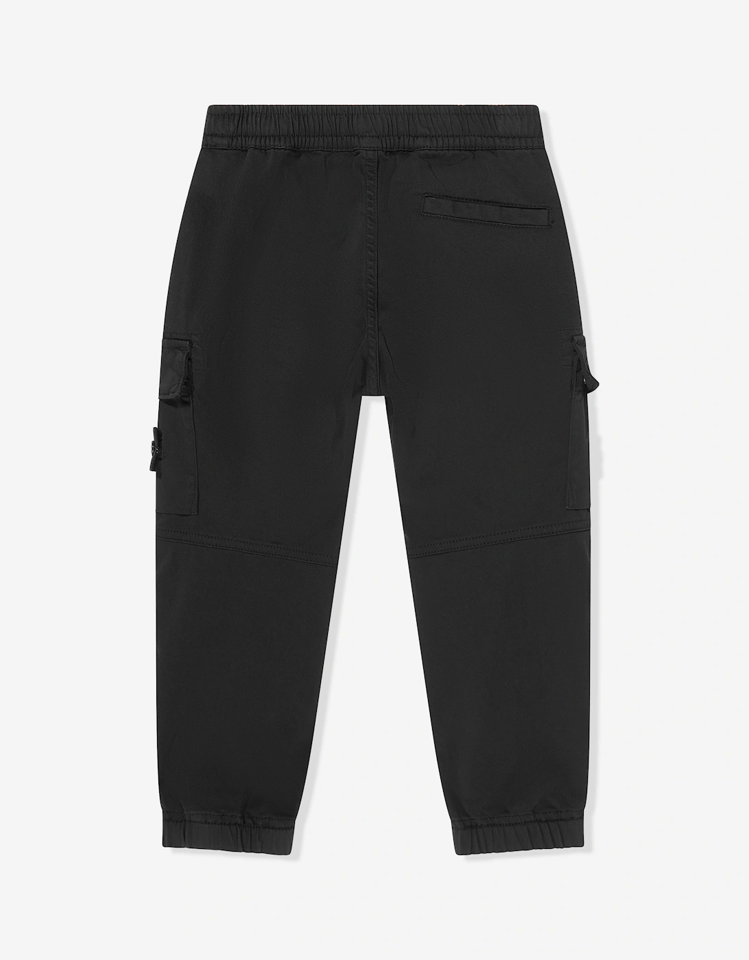 Boys Regular Tapered Cargo Trousers in Black