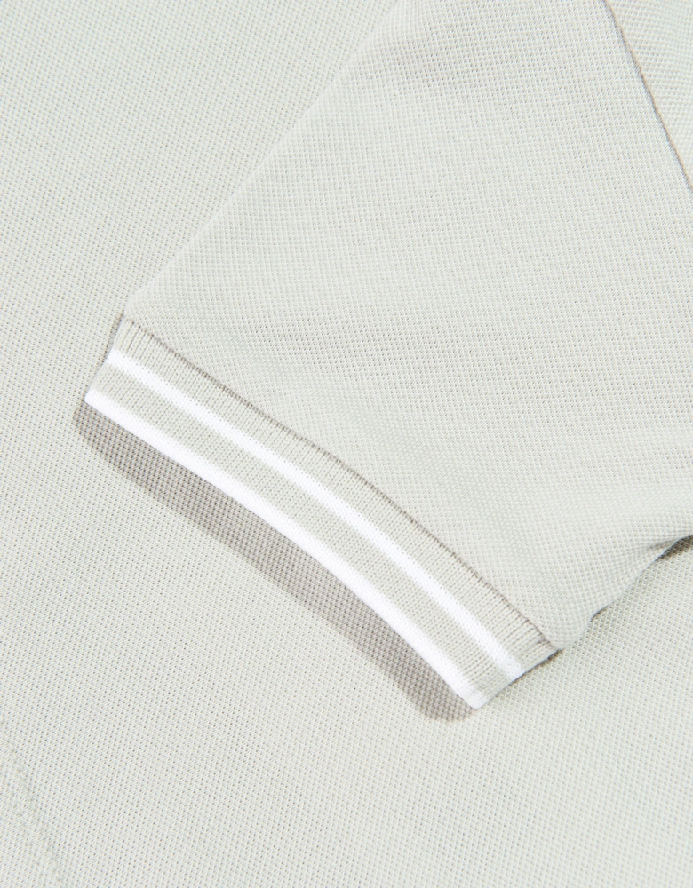 Boys Compass Patch Polo Shirt in Grey