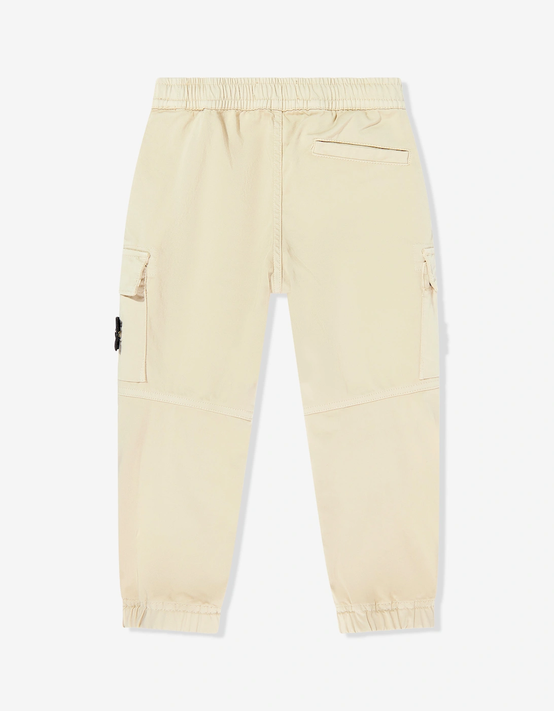 Boys Regular Tapered Cargo Trousers in Beige
