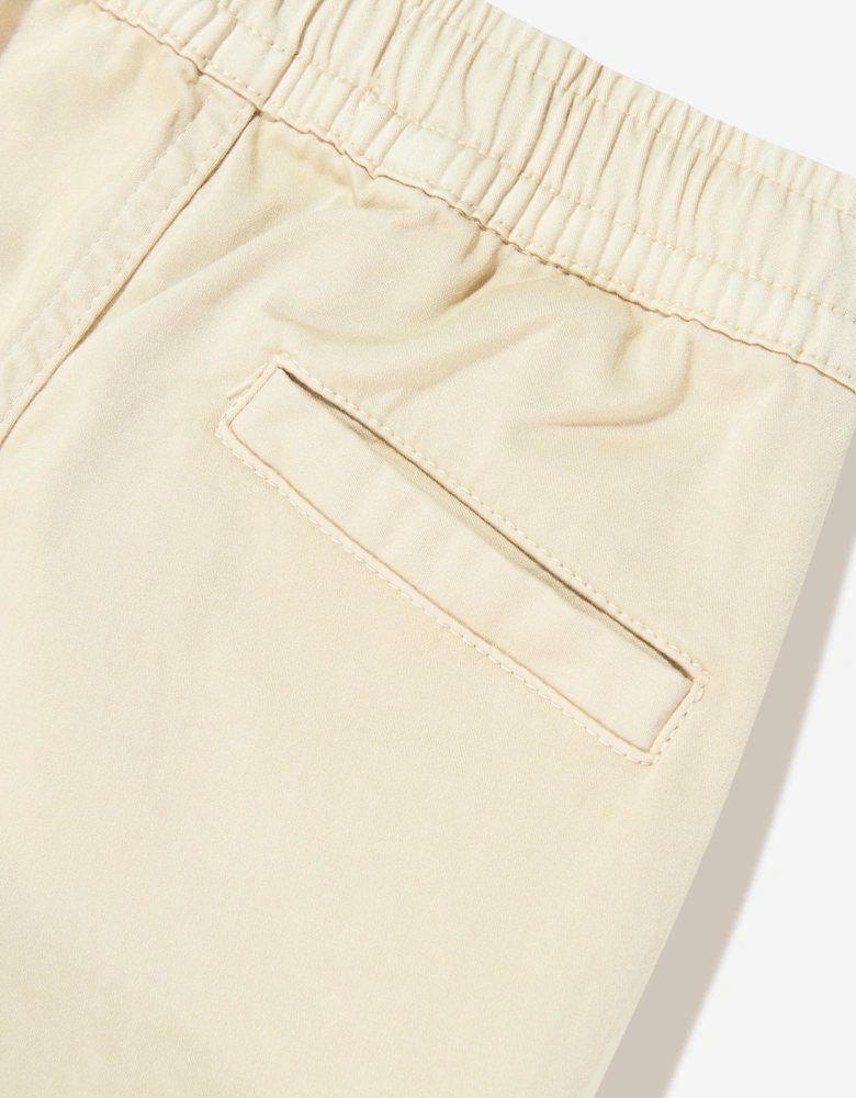 Boys Regular Tapered Cargo Trousers in Beige