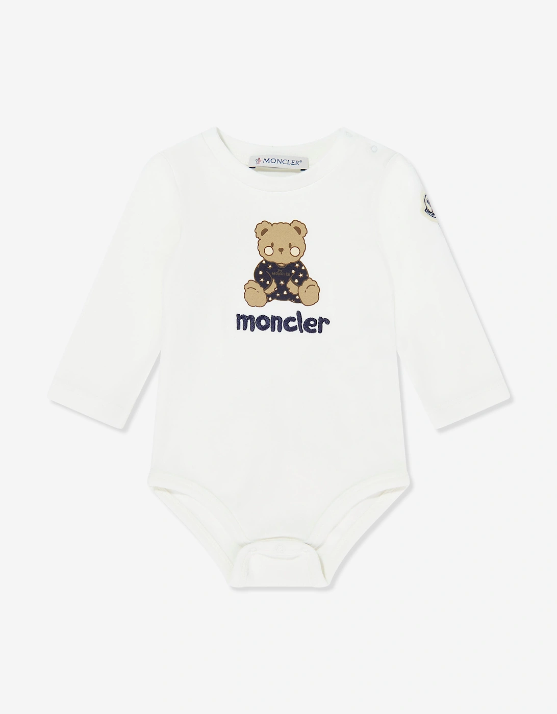 Enfant Baby Teddy Bear Bodysuit Set in White