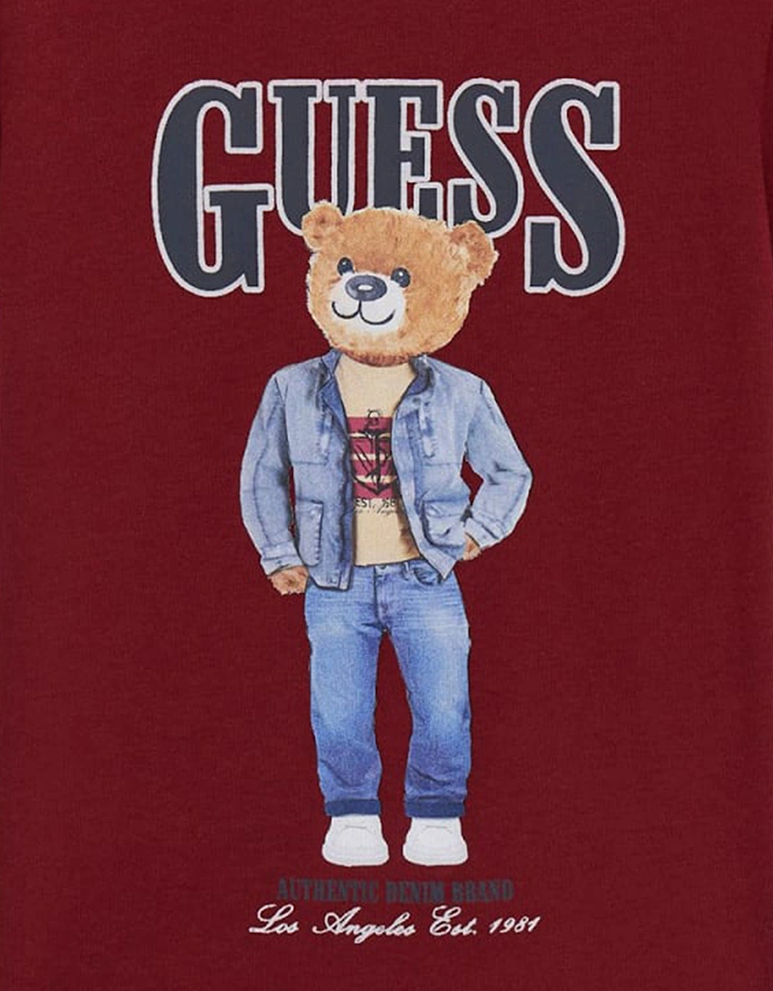Boys Bear Logo T-Shirt in Red