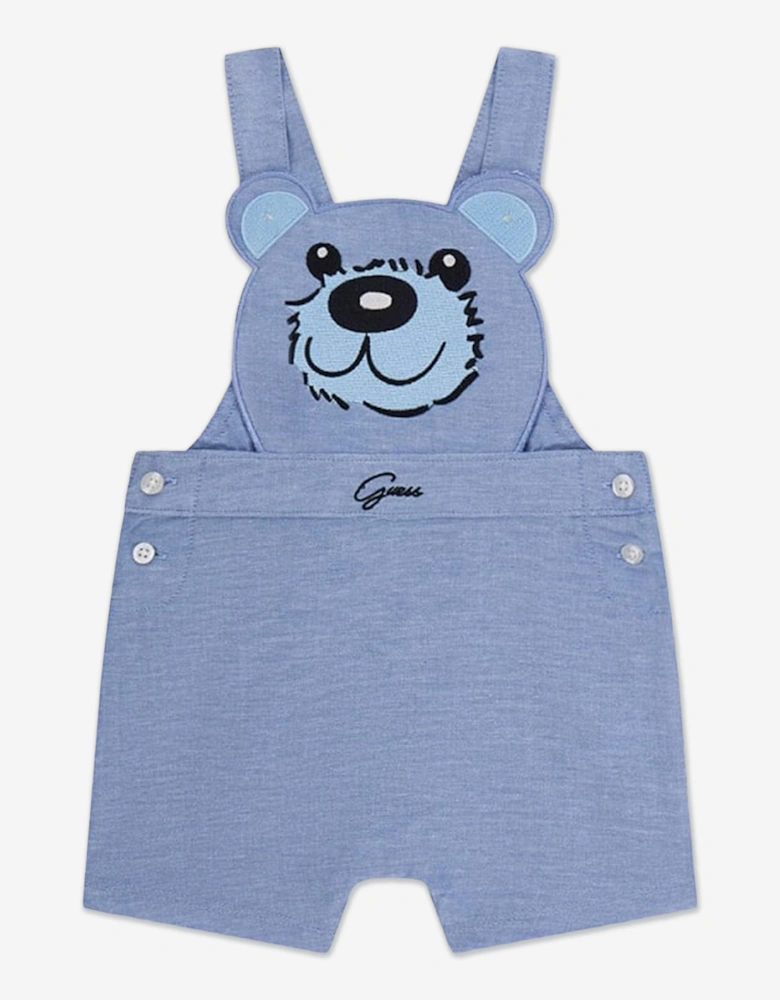 Baby Boys Bodysuit and Bear Romper Set in White