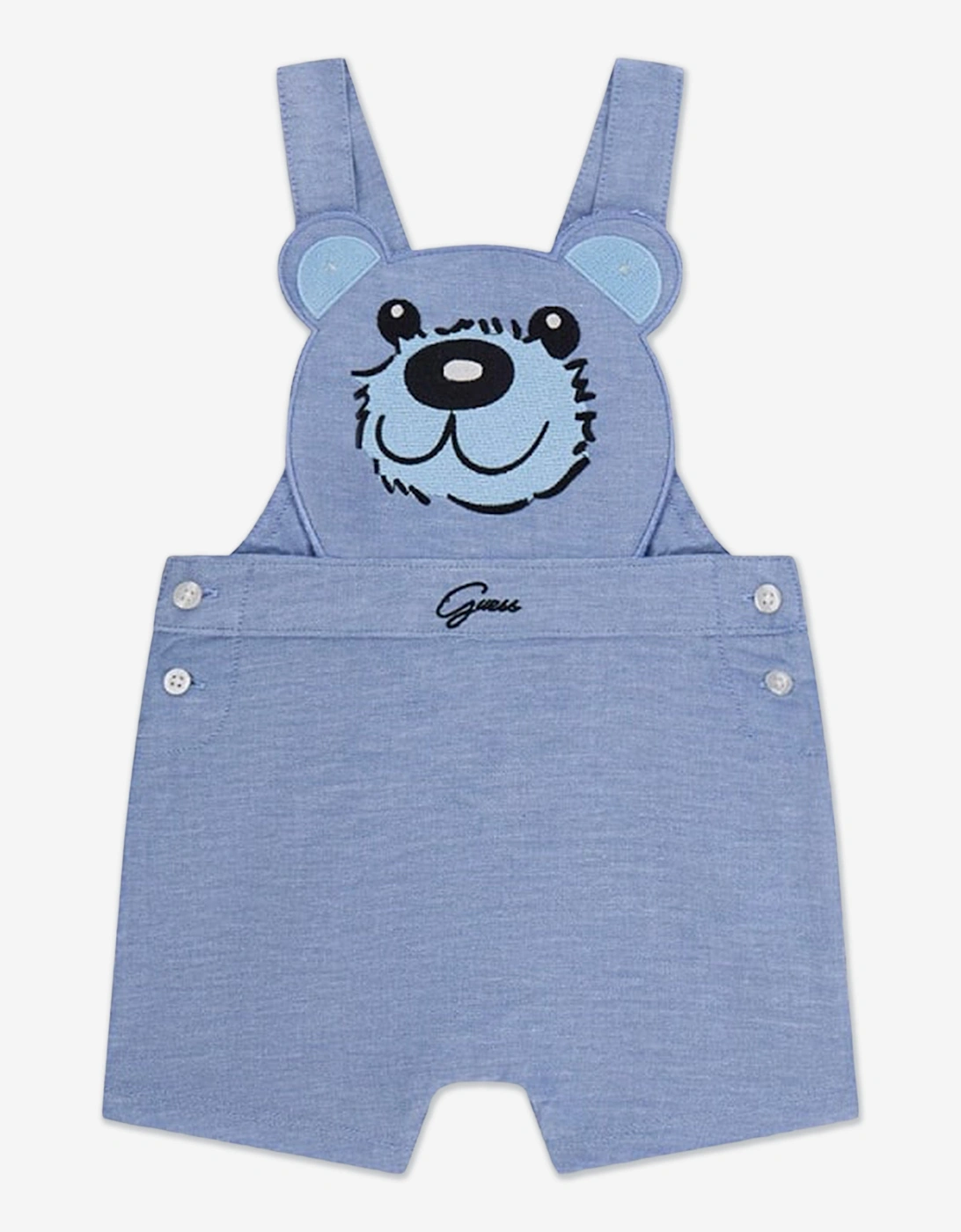 Baby Boys Bodysuit and Bear Romper Set in White