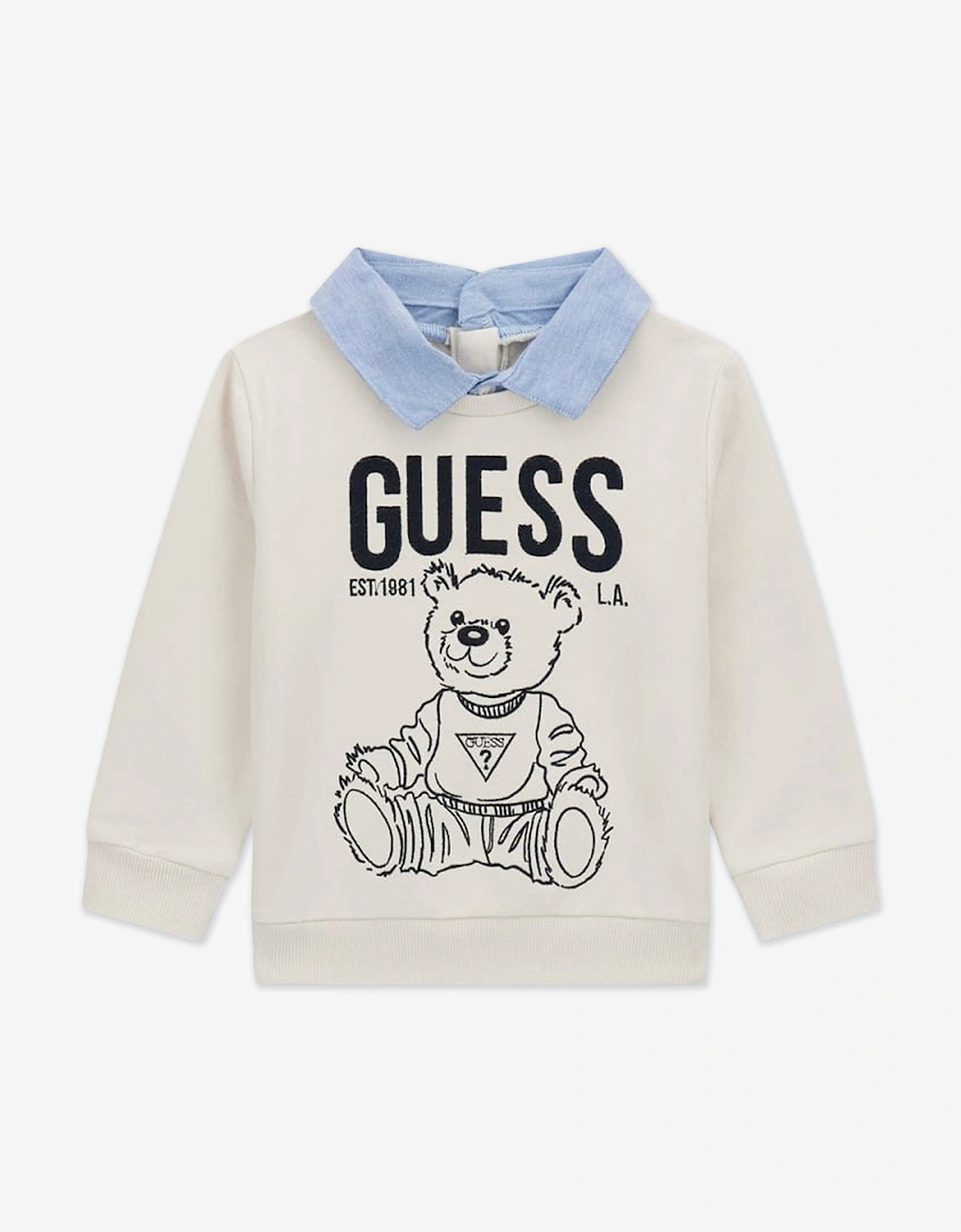 Boys Sweater and Denim Pants Set in Grey