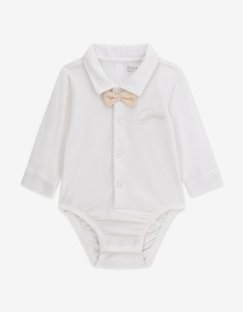 Baby Boys Bodysuit and Pants Set in White