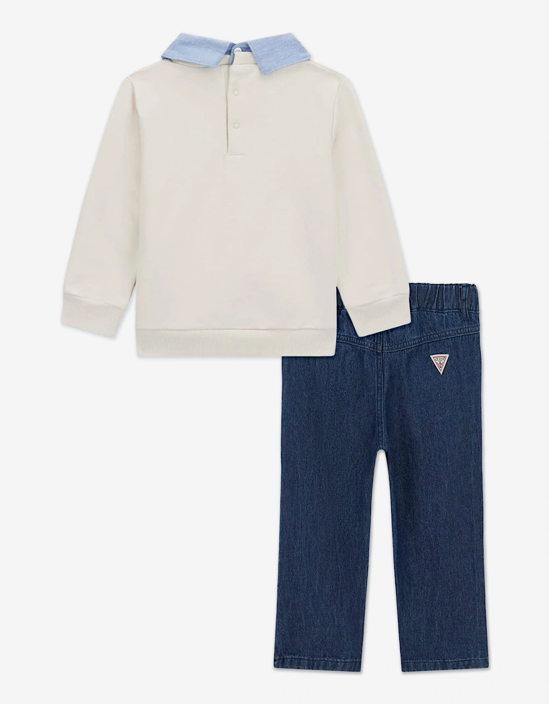 Boys Sweater and Denim Pants Set in Grey