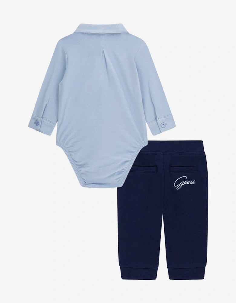 Baby Boys Bodysuit and Pants Set in Blue