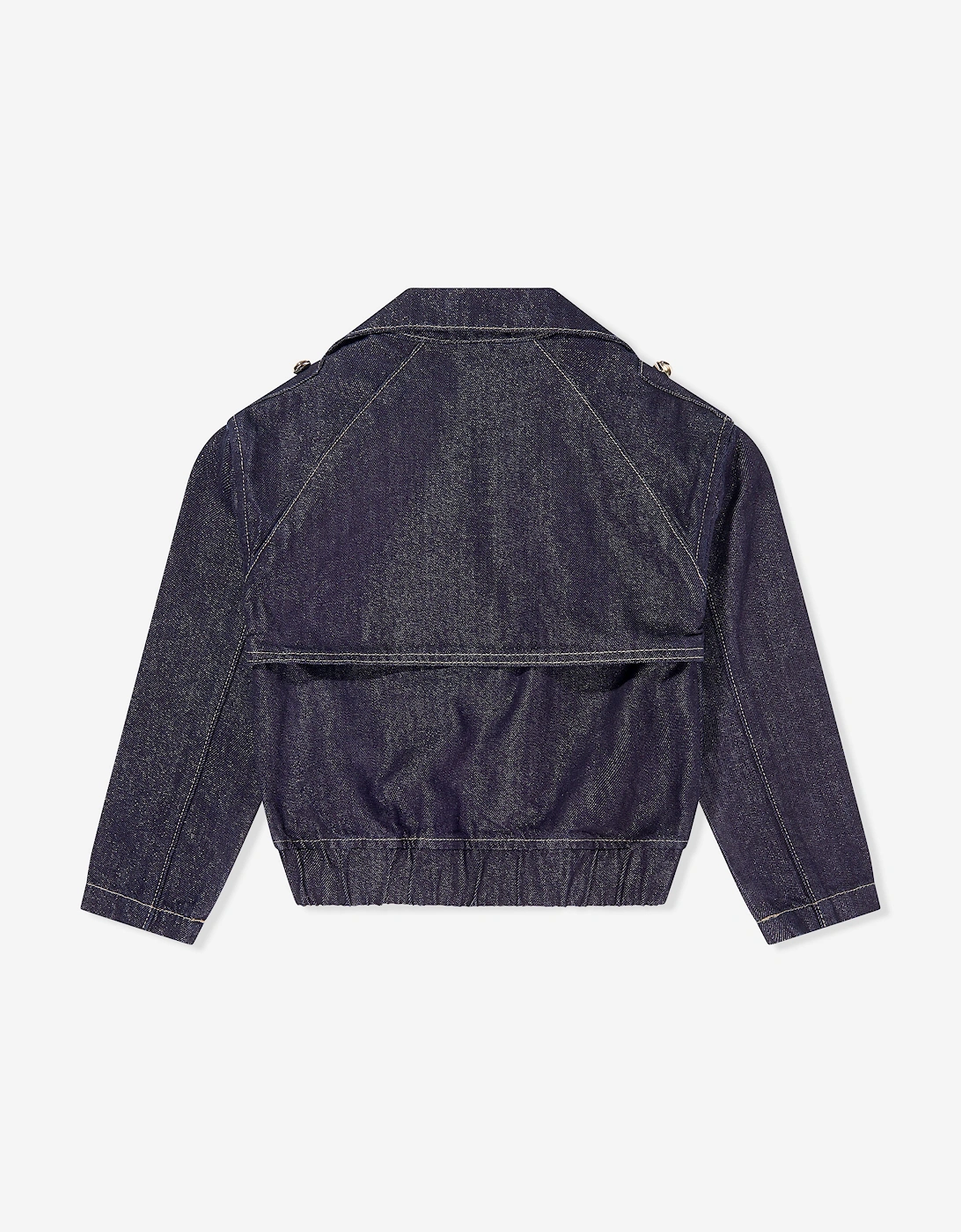 Girls Lurex Denim Jacket in Navy