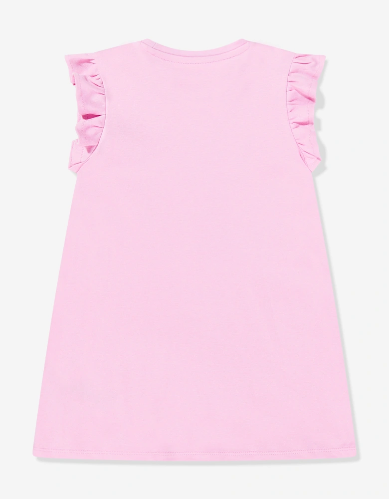 Girls Cotton Necklace Dress in Pink