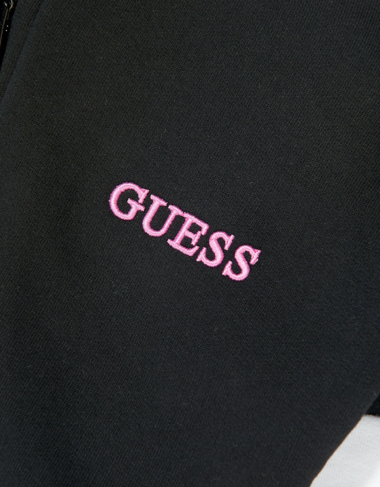 Girls Active Zip Up Top in Black