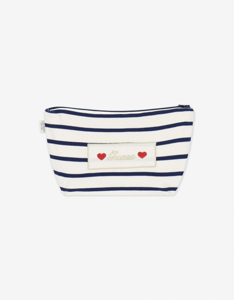 Baby Girls Striped Dress with Booties in Navy