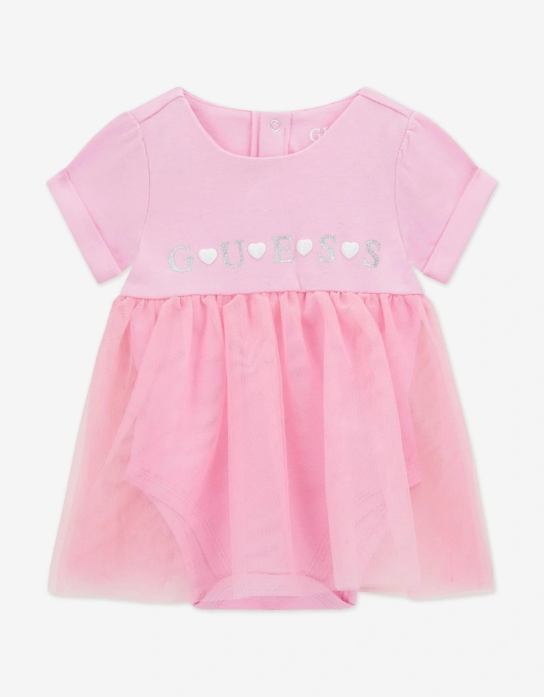 Baby Girls Bodysuit Dress in Pink