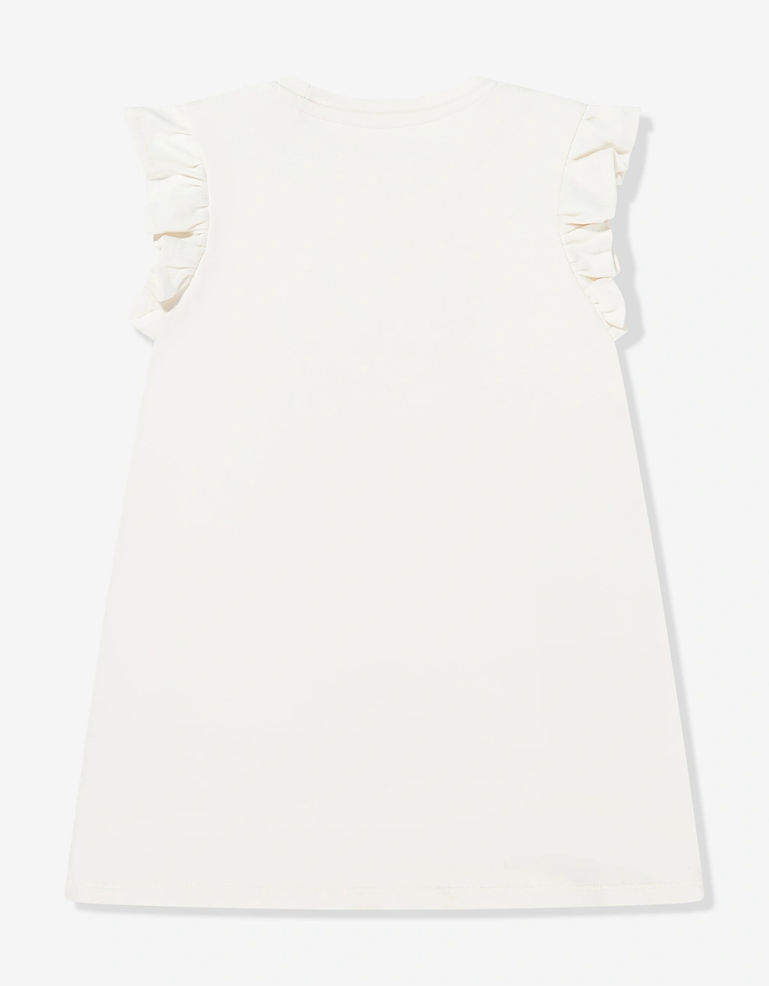 Girls Cotton Necklace Dress in Ivory