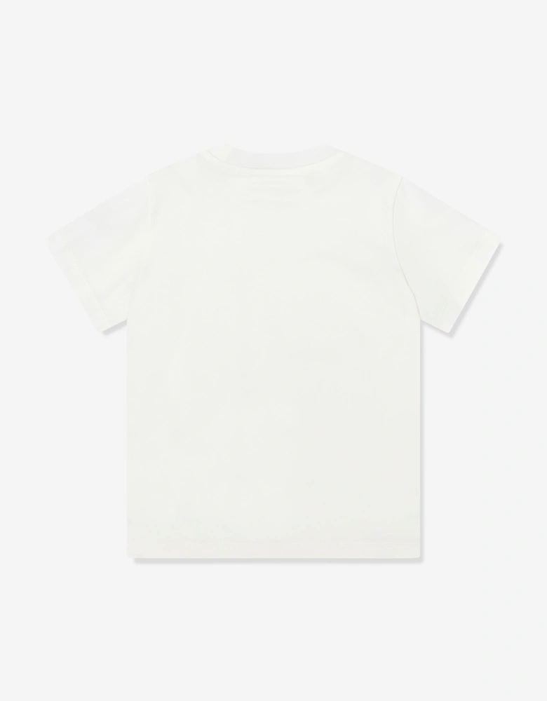 Enfant Boys Logo Print T-Shirt in Ivory