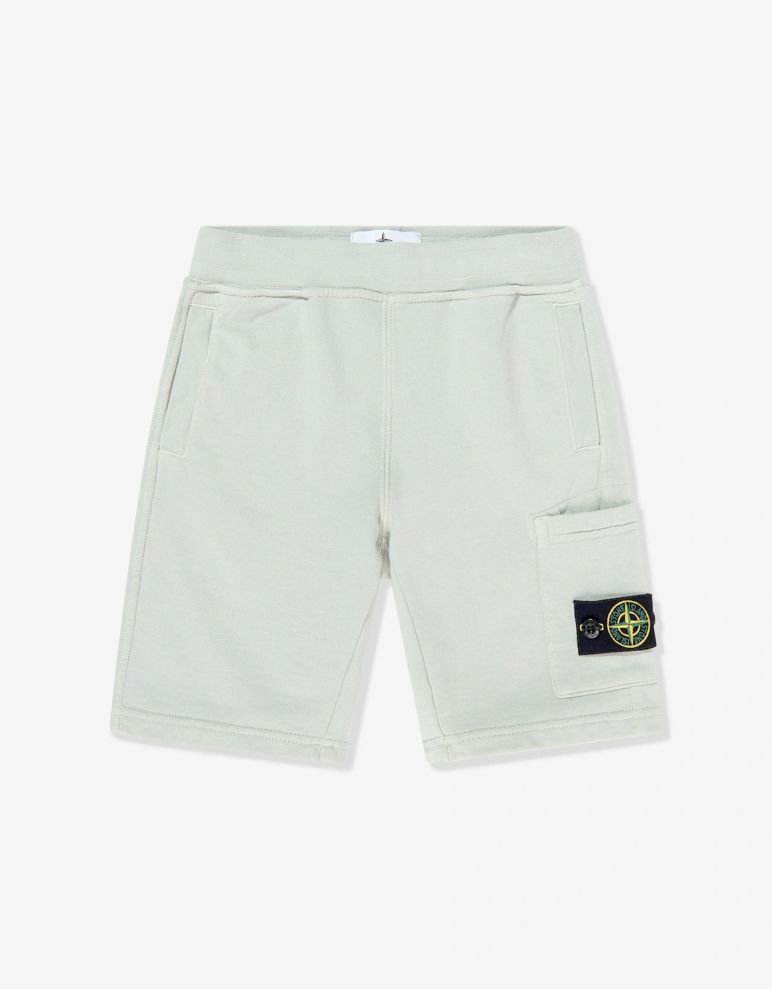 Stone Island Boys Grey 'S Logo Pocket Shorts In  14 Years Size 14 Yrs Kids