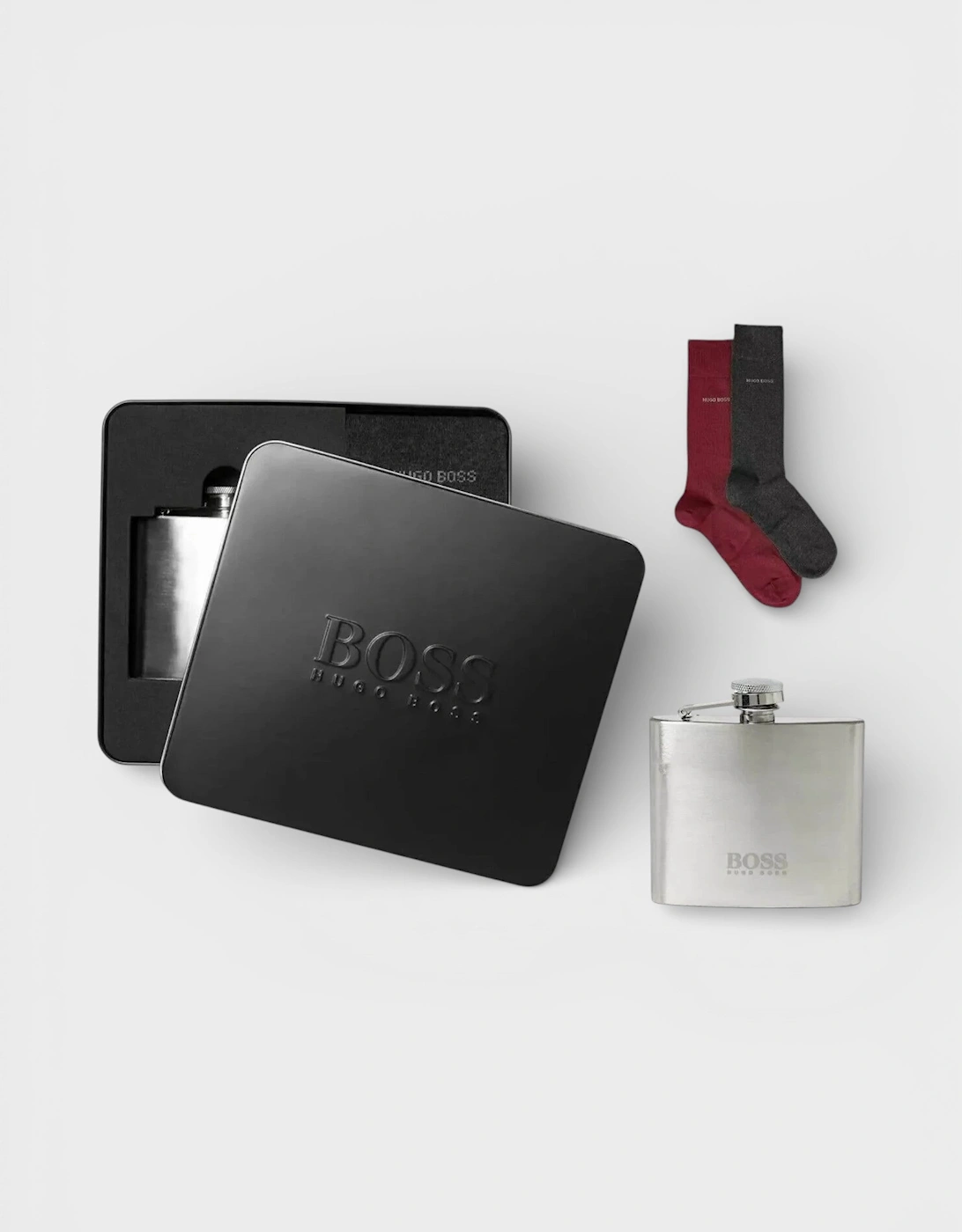 Gift Set - Two Pairs of Socks and Hip Flask