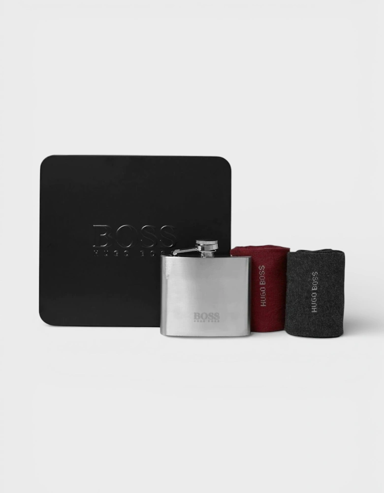 Gift Set - Two Pairs of Socks and Hip Flask