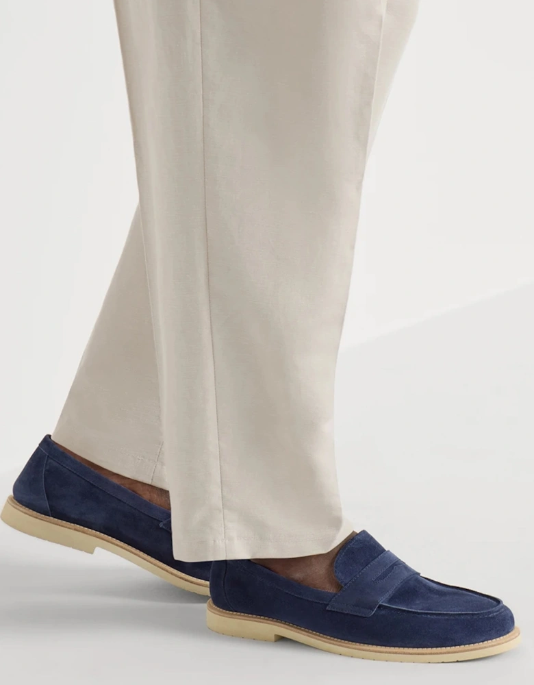 SUEDE LOAFERS