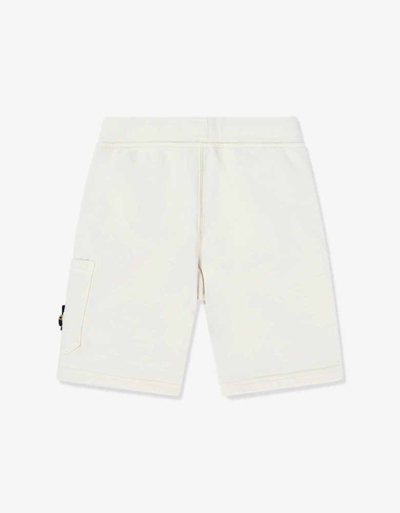 Boys Logo Pocket Shorts in Ivory