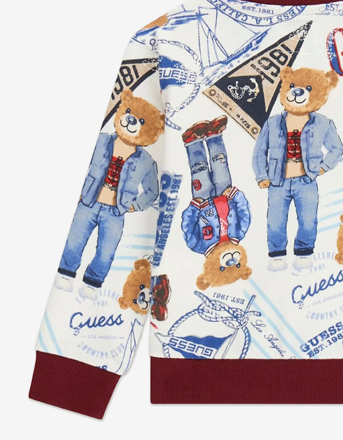 Boys Nautical Bear Sweatshirt in Multicolour