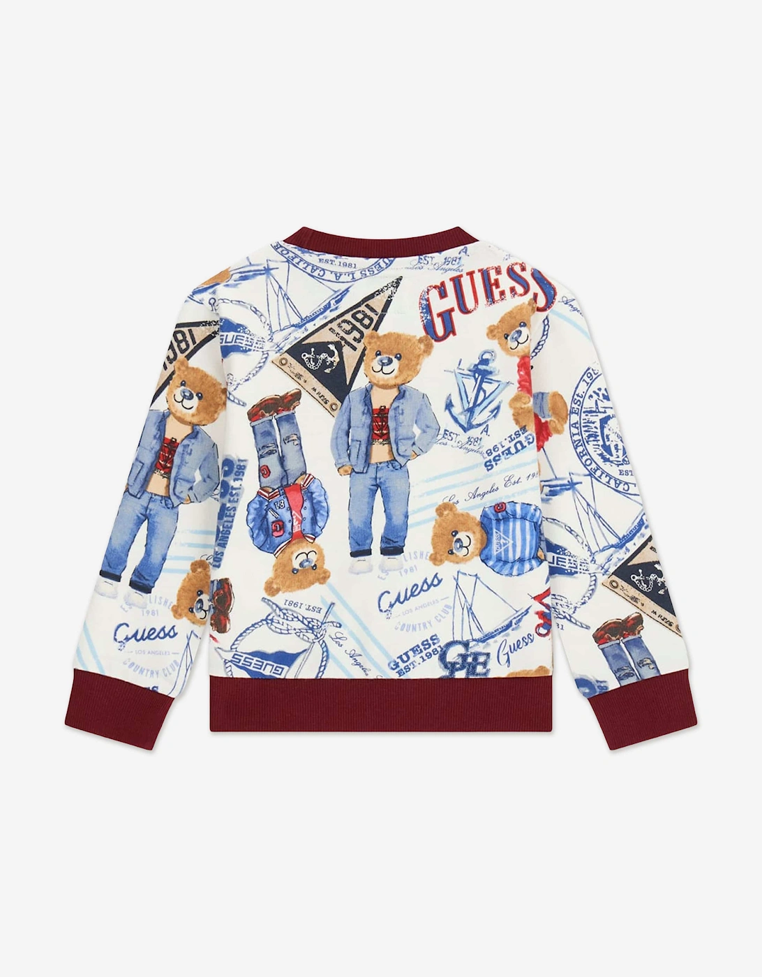 Boys Nautical Bear Sweatshirt in Multicolour