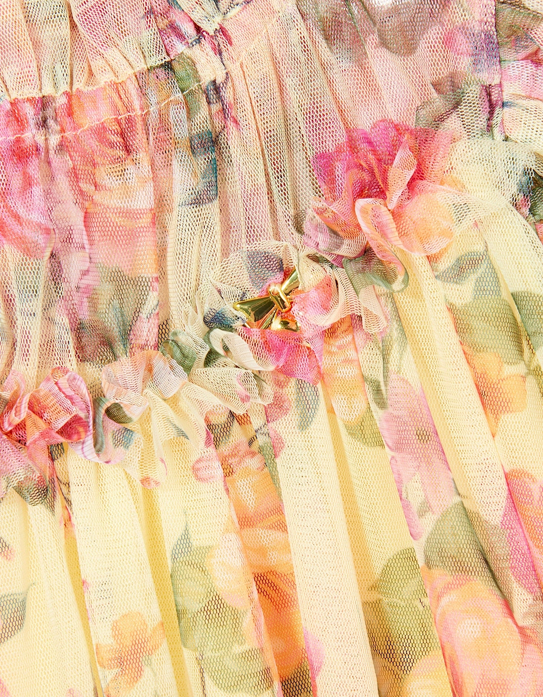 Angels Face Girls Hettie Bold Floral Print Dress in Yellow