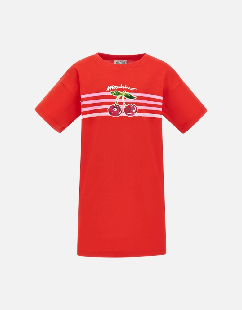 GIRLS RED CHERRY DRESS HDV0HS