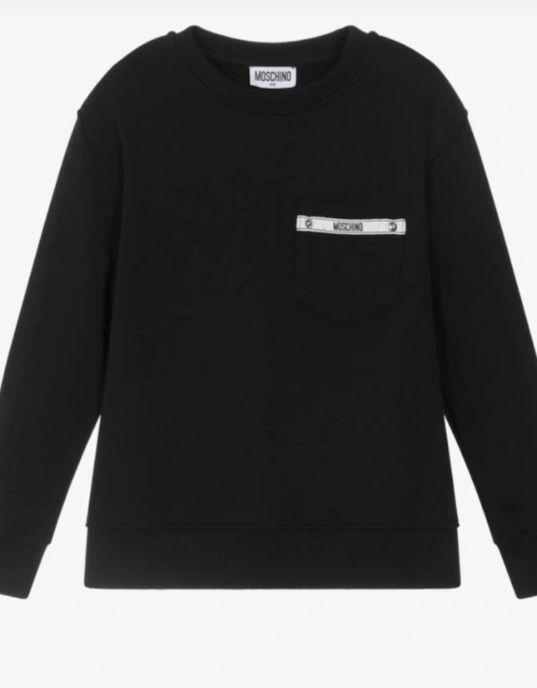 BOYS BLACK SWEATSHIRT HUF09P