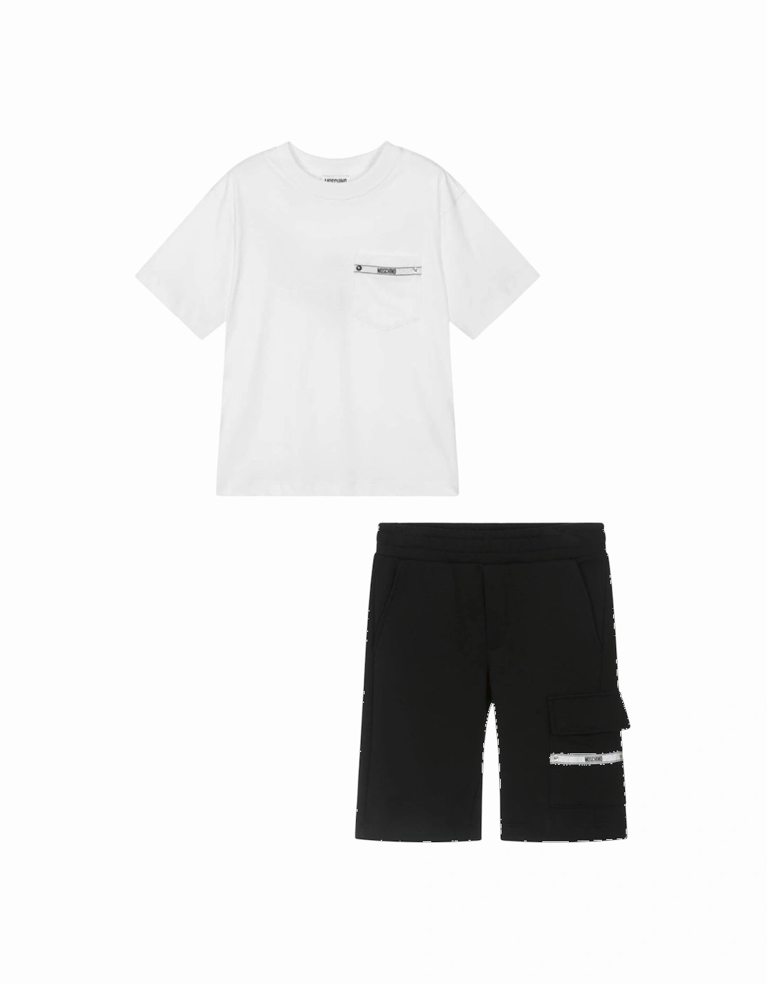 BOYS BLACK & WHITE SHORTS SET HUM05M/HUQ02O, 5 of 4