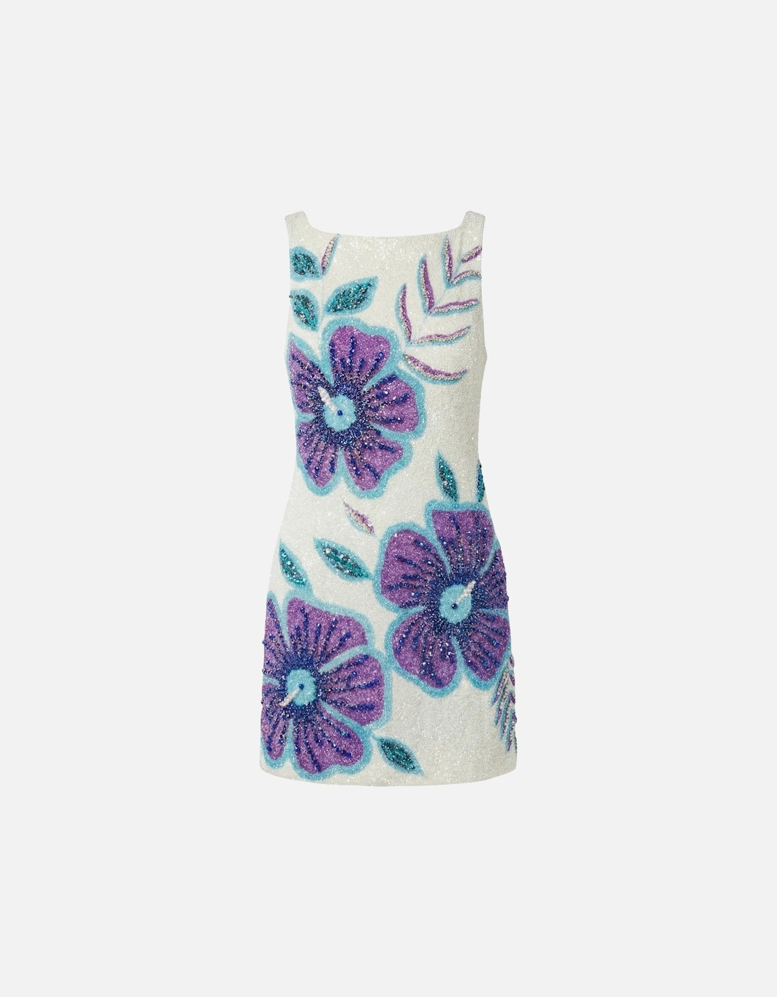 Royal Hibiscus Dress White