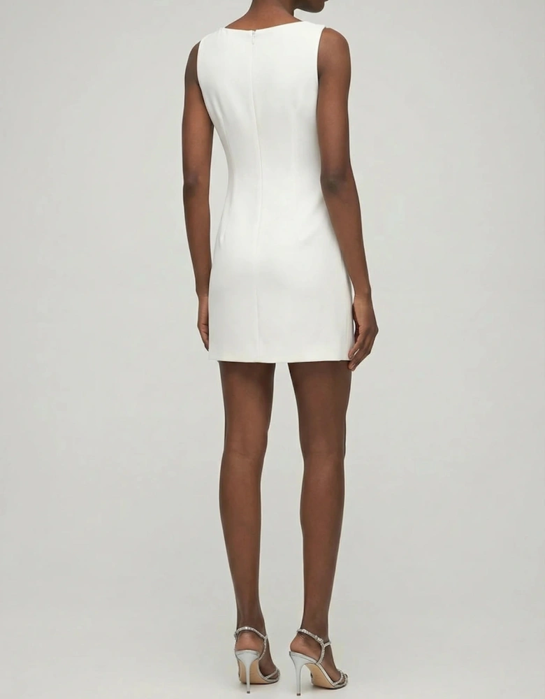 Royal Hibiscus Dress White