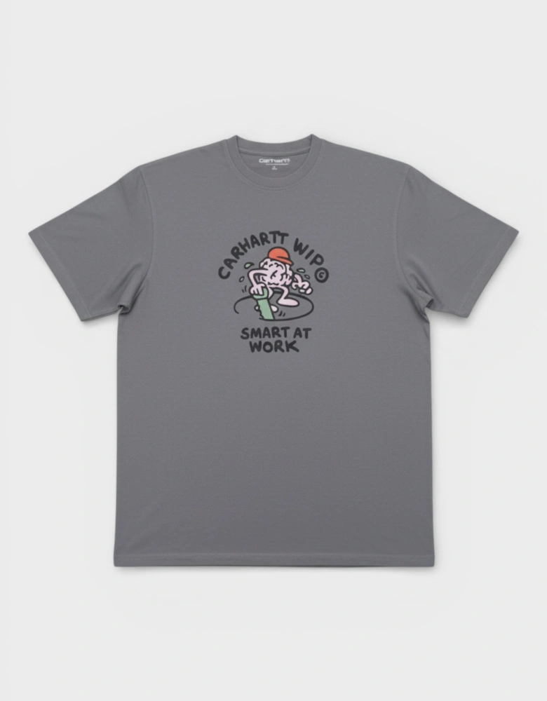 Graphic T-Shirt “Smart At Work” Grey