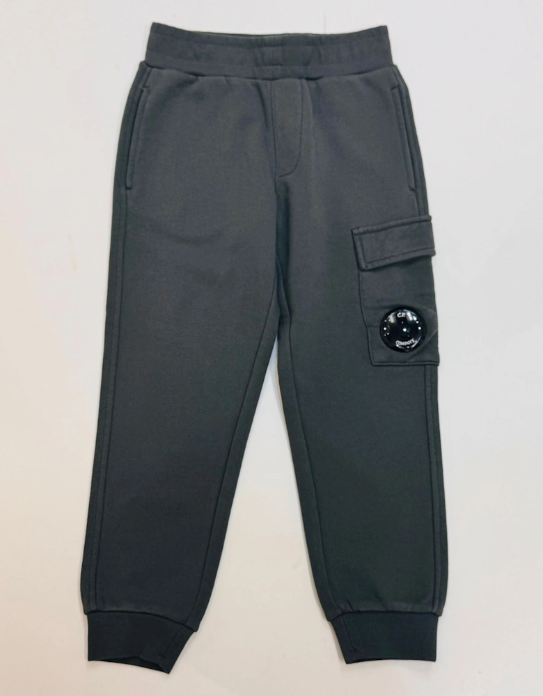 C.P.COMPANY BOYS DARK GREY JOGGING BOTTOMS COP002