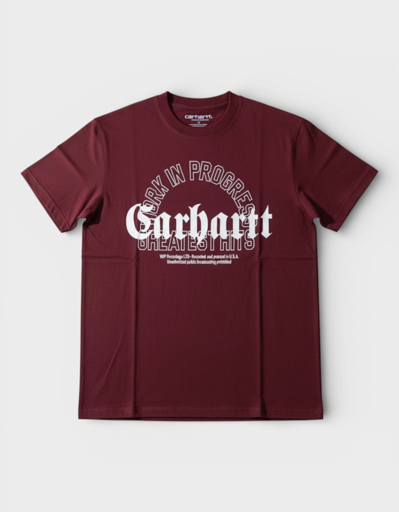 Carhartt Logo Print T-Shirt Maroon