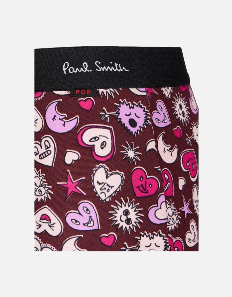 Men's Boxer Trunk Hearts, Red