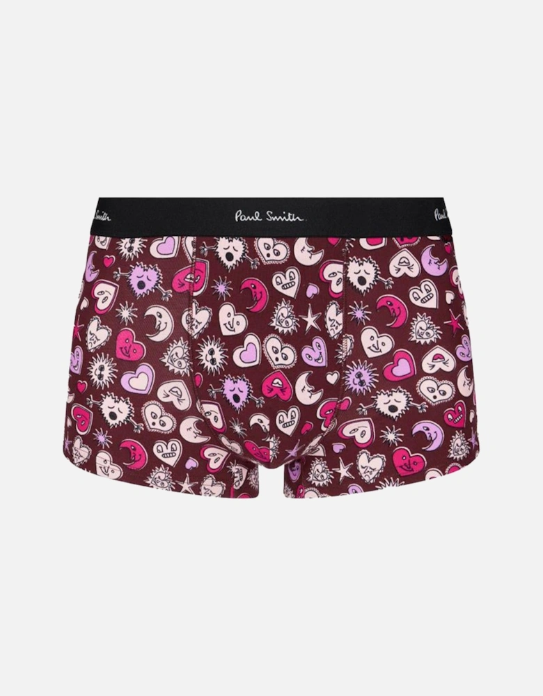 Men's Boxer Trunk Hearts, Red