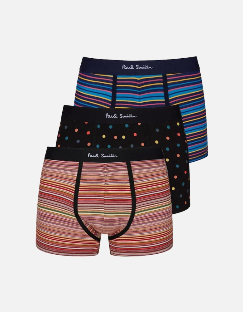 3-Pack Dot/Stripe Mix Trunks, Multi Coloured