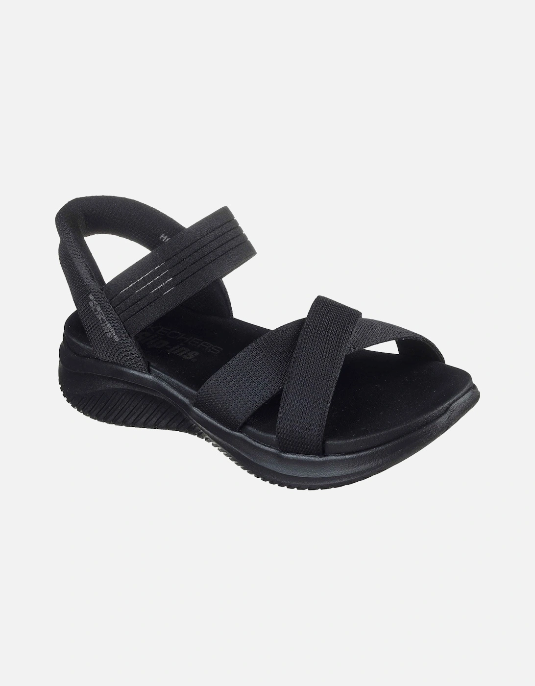 Skechers Women's Black Ultra Flex 3.0 - Never Better Textile Standard Sandals - Size: 4