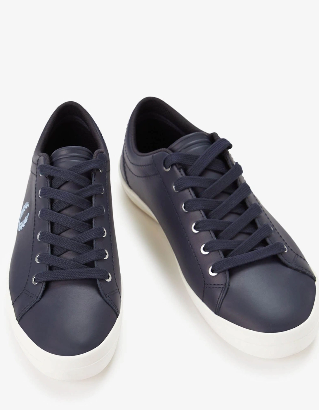 Mens Baseline Leather Trainers - Navy 608