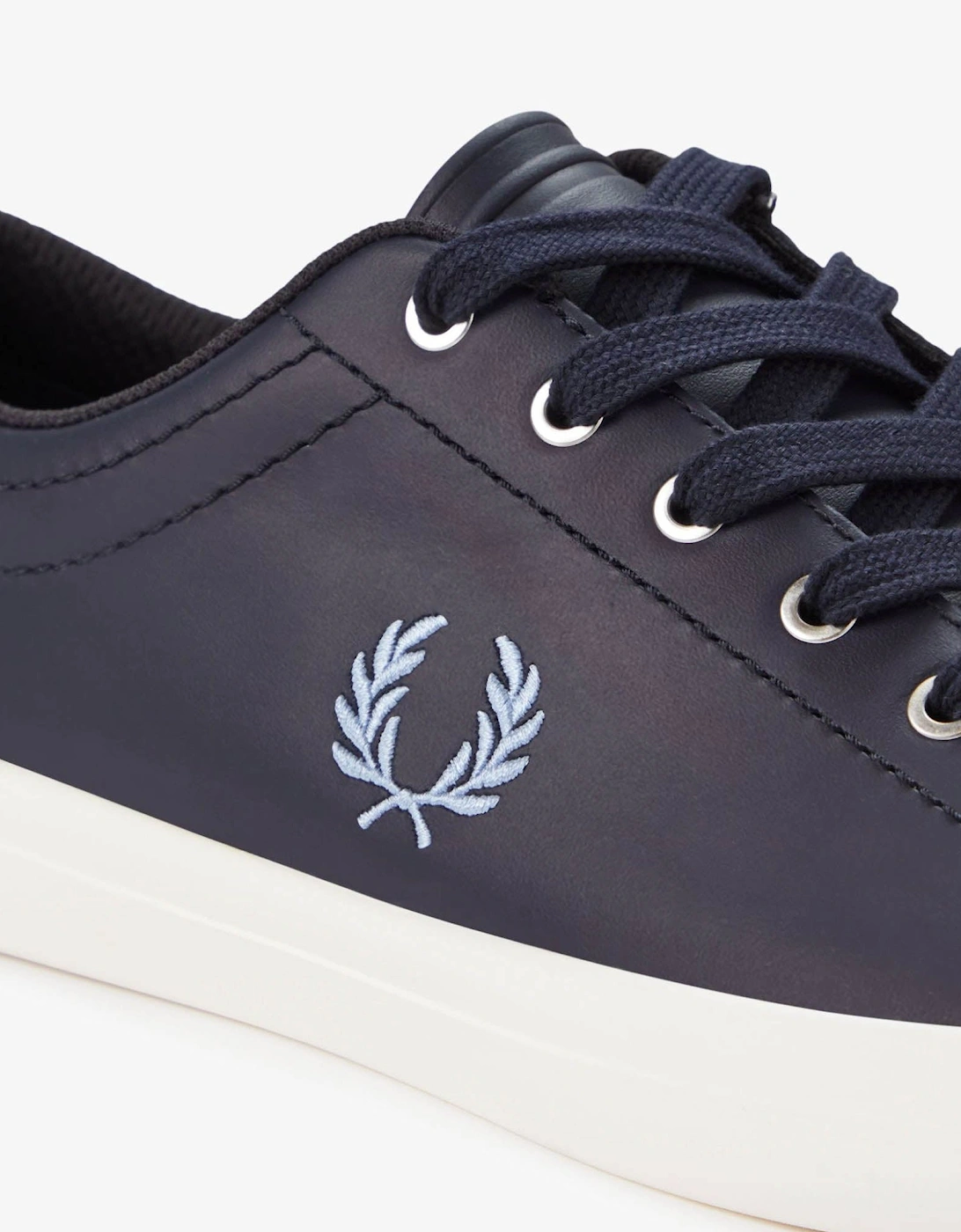 Mens Baseline Leather Trainers - Navy 608