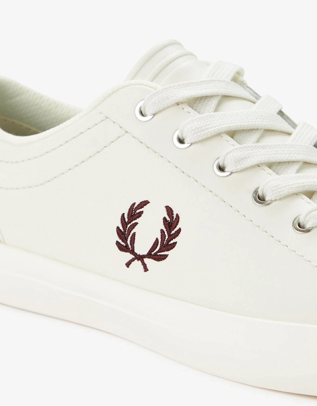 Mens Baseline Leather Trainers - Light Ecru 760