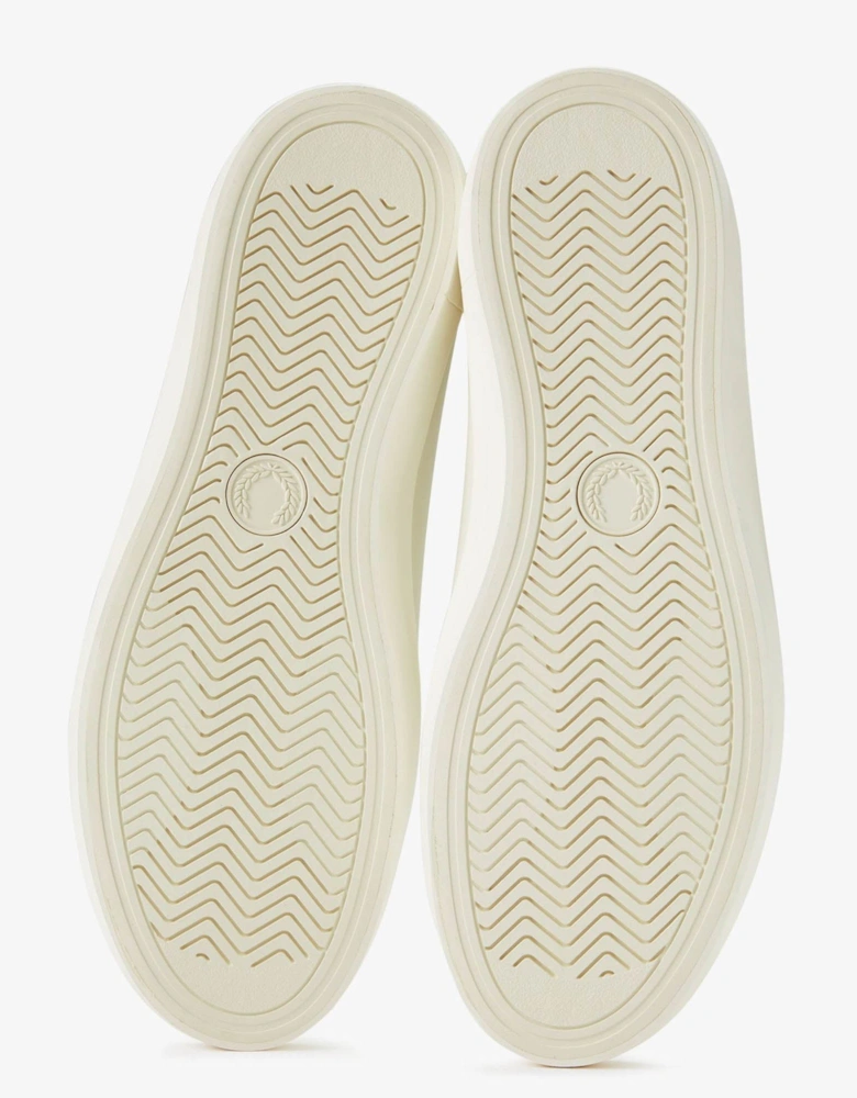 Mens Baseline Leather Trainers - Light Ecru 760