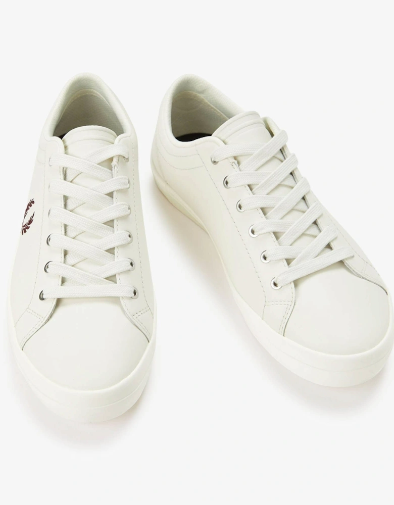 Mens Baseline Leather Trainers - Light Ecru 760