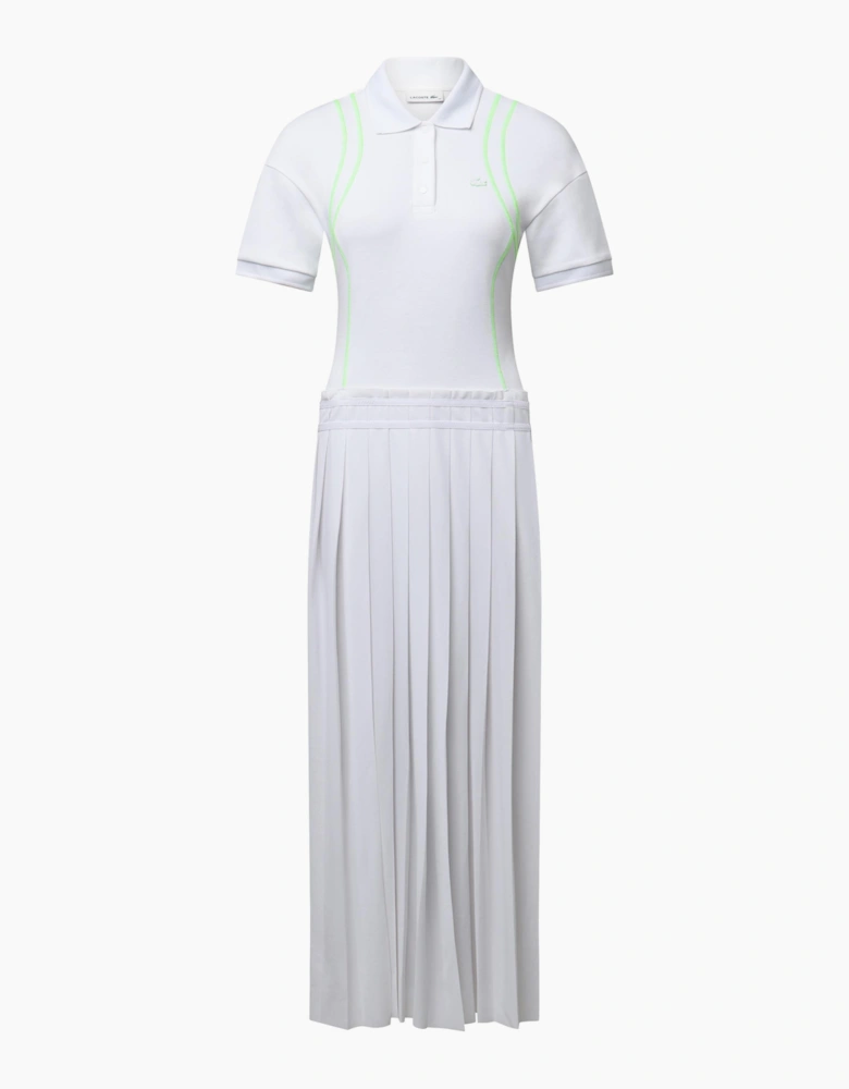 Pleated Polo Dress