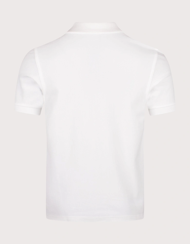 Vertical Stripe Zip Neck Polo Shirt