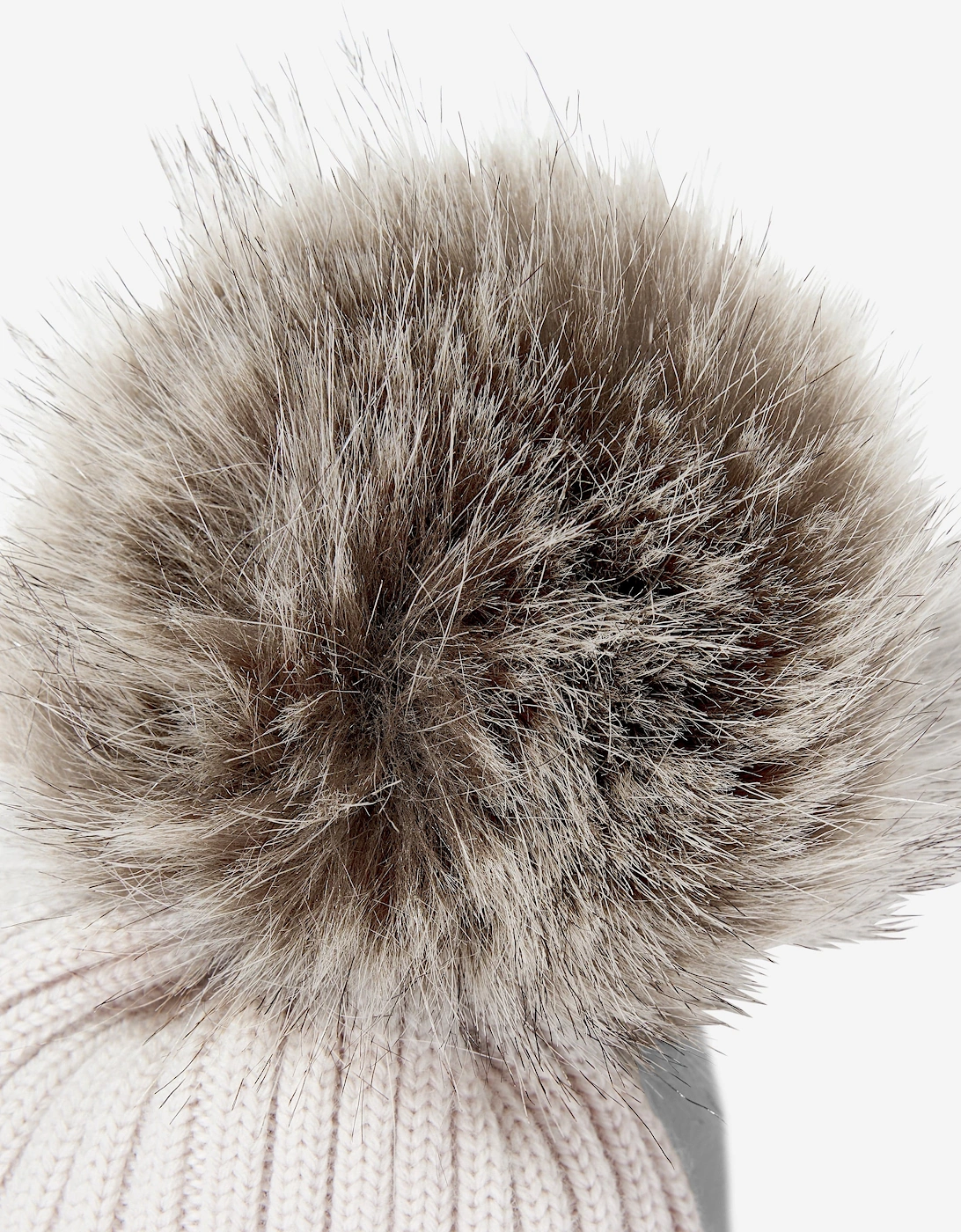 Enfant Girls Wool Pom-Pom Hat in Ivory